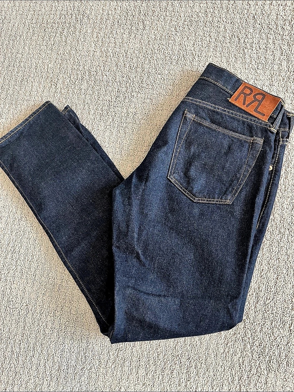 Ralph Lauren Double RL Slim Fit Selvedge Denim Jeans Waist 32